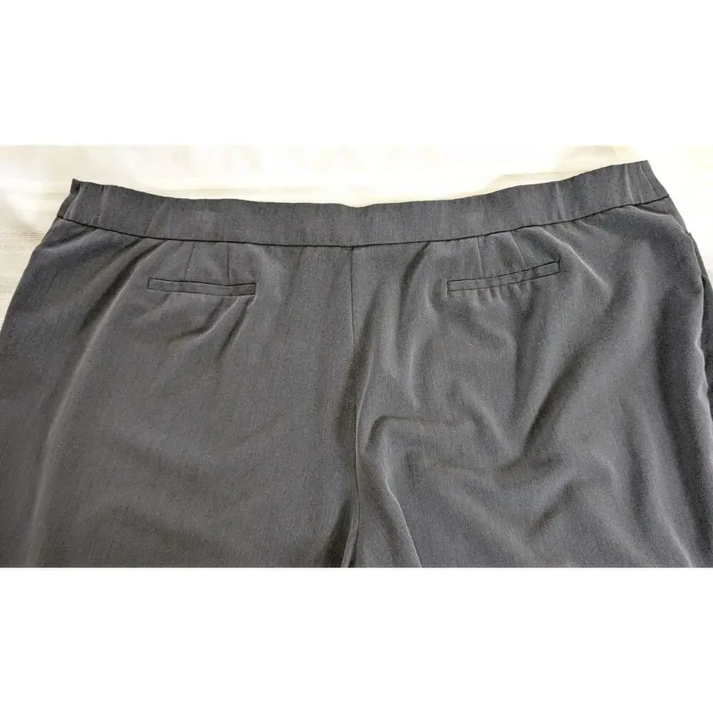 Avenue Womens Plus Size Super Stretch Trousers Ankle Pants Gray US SZ30P